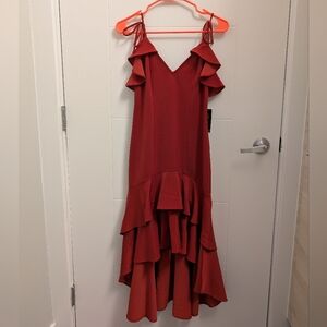 Express Red Wine/Cranberry Wedding Guest Dress NWT